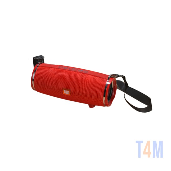 COLUNA DE SOM PORTÁTIL T&G TG-189/TG189 FM/AUX/USB VERMELHO